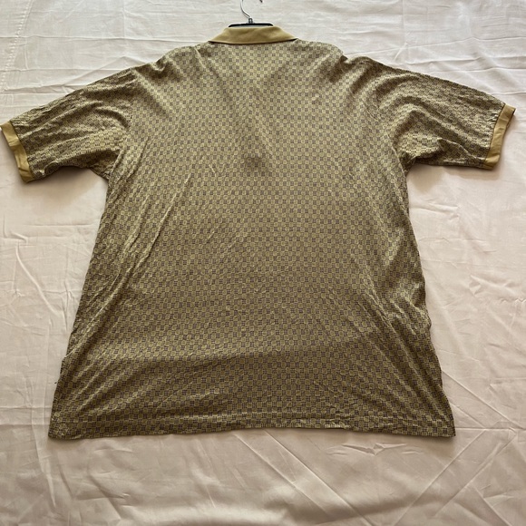 Vintage Bobby Jones 3 Button Tan Green Navy Golf Shirt Men’s Size XL - Picture 3 of 8